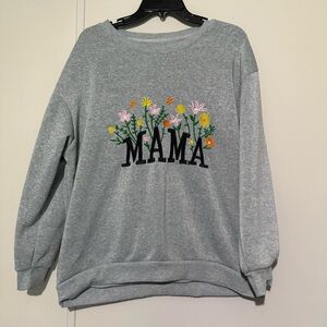 SHEIN Light Gray Fleece-Lined Sweatshirt
